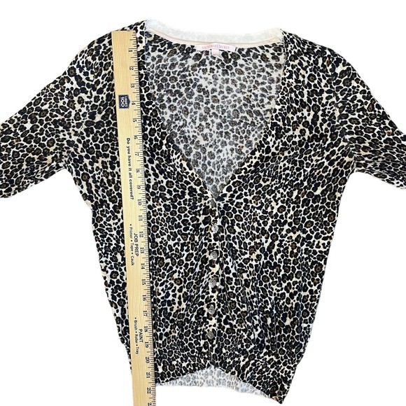 Victoria's Secret Cheetah Print Cardigan 100% Cotton Women’s Size Small - Picture 8 of 8